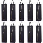10 sacs � bouteilles sacs � cadeaux pour vin, prosecco et champagne 40 x 12 x 9 cm - silhouette