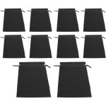 10 sacs de rangement imperm�ables lavables avec cordon - pliables et durables pour voyage scolaire, noir ...
