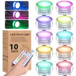 10 spot led encastrable, lumi�re r�glable(rgb) avec t�l�commande