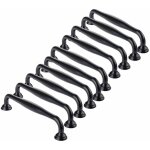 Vurahome - 10 x poign�es de porte 128 mm entraxe noir b�ton armoires de cuisine tiroir chambre