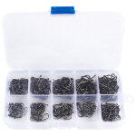 100 hame�ons de p�che en acier inoxydable avec barbelures incisives - ensemble d'accessoires de p�che ...