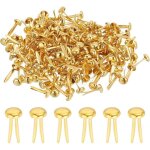100 pcs attaches en laiton papier �pingles fendues mini brads m�talliques pastel t�te ronde plaqu�es ...