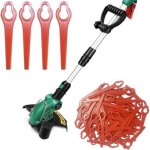 100 pcs lames de rechange en plastique, lame coupe bordure tondeuse � gazon, lame plastique coupe bordure ...