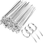 100 pieces attache cable inox 200mm, collier de serrage inox autobloquante, serre cable pour enroulement ...