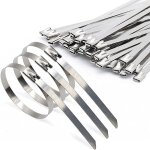 Vurahome - 100 pi�ces attaches de c�ble robustes. collier de serrage inox en acier inoxydable serre - ...
