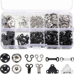 100 pi�ces boutons pression � coudre, crochets de couture de jupe, kit de boutons pression de couture ...