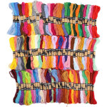 100 pi�ces fil � broder multicolore pour point de croix, coton polyester 8 m�tres