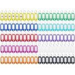 100 pi�ces porte - cl�s, �tiquettes de cl� en plastique, inscriptibles porte clef couleur en 10 couleurs, ...