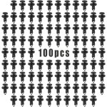 100 pi�ces rivet clips plastique voiture, clips pare - chocs universels, rivets plastiques fixation, ...