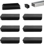 100 x 50 mm bouchon pour tube rectangulaire noir plastique embout bouchons d'obturation pour pieds de ...