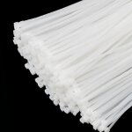 1000 pi�ces colliers de serrage professionnelles, blanc - 300mm x 4. 8mm, autobloquant, attache c�ble ...