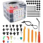 1000pcs clips voiture, rivet clips voiture, rivet plastique voiture clips panneaux de portes, avec bo�te ...