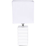 Lampe pilier strie blanc