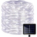 100led ruban lumineux solaire lampes de corde, �tanche 39ft / 12m fil de cuivre ext�rieur tube rope guirlande ...