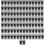 100pcs boucles � lib�ration rapide c�t� en plastique r�sistant pour sac � dos et ceinture
