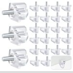 100pcs �tag�re broches, 5mm support d'�tag�re etagere, acier galvanis� et plastique transparent, taquets ...