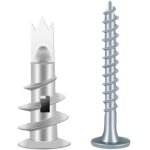 100pcs vis et chevilles m�tal, cheville pour plaques de pl�tre, chevilles auto foreuses, cheville placo ...