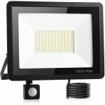 100w led projecteur exterieur detecteur, ip66 imperm�able luminaire exterieur detecteur, lumi�re blanche ...