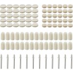102 tampons de polissage en feutre de laine, roue de polissage abrasif pour accessoires - outils rotatifs ...