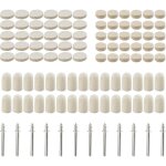 102 tampons de polissage en feutre de laine, roue de polissage abrasif pour accessoires - outils rotatifs ...