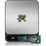 ?10kg & acier inoxydable?balance de cuisine digitale, balance �lectronique d'aliments avec fonction de ...