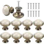 10pcs c�ramique tiroir de porte poign�e, 33mm rond boutons de tiroir, vintage bouton de meubles, boutons ...