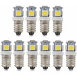 10pcs e10 12v blanc froid ampoules led 5smd 0, 5 w 50lm les lamp(blanc chaud)