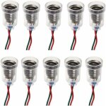 10pcs e10 lampes base led montage � visser petites ampoules titulaire lumi�re douille avec douille de ...