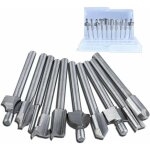 10pcs hss fraises rotatives, 3mm(1 / 8) ensemble de hss fraises � d�foncer gravure � bois dremel accessoires ...