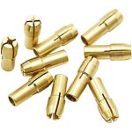 10pcs mandrins en laiton perceuse pinces 0. 5 - 3. 2mm accessoires pour dremel outils rotatifs tige 4. ...