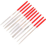 10pcs mini limes a aiguilles en diamant�e pour manuels modelisme menuiserie polissage pour bois bijoux ...