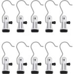 10pcs pinces � linge, acier inoxydable portable blanchisserie pendaison crochet, botte clips suspendus ...