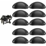 10pcs poign�e de coquille vintage pour tiroir armoire meuble cuisine fer incurv� bouton de porte de placard ...
