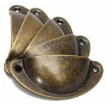 10pcs poign�e de coquille vintage pour tiroir armoire meuble cuisine, fer incurv� bouton de porte de ...