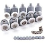 10pcs porte de douche galet ajustables dual rouleau roulettes cabine de douche pour salle de bain 25mm ...