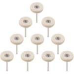 10pcs roue de polissage 25mm laine feutre polissage roues foret grinder roues brosses outil rotatif avec ...