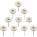 10pcs roue de polissage 25mm laine feutre polissage roues foret grinder roues brosses outil rotatif avec ...