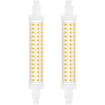 10w ampoule led r7s lineal slim 118 mm j118 blanc naturel 4000 k avec 1300 lm, 360 degr�s (2 unit�s) ...