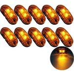 10x 2 led feux de marquage lat�ral 12 / 24v feux de gabarit led remorque lampe lat�rale avertissement ...