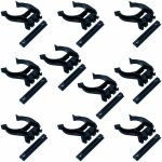 Cyclingcolors - 10x clip de plinthe  visser  34 mm pied de meuble cuisine salle de bain plastique noir ...