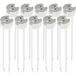 10x douille gu5. 3 - douille gu5. 3 ou mr16 - support base en c�ramique - support avec c�ble 12v - pour ...
