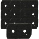 10x filtre mousse compatible avec siemens isensoric wt43h271fg / 03, wt43h271fg / 04, wt43h201nl / 04, ...