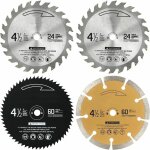 115mm lame de scie circulaire, 24t, 60t et 60 grits, tct, hss et diamant lame inclin�, bois, m�tal et ...