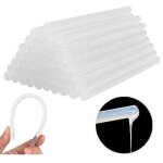 12 b�tons de colle thermofusible transparente, 100 x 7 mm, b�tons de colle thermofusible transparente ...