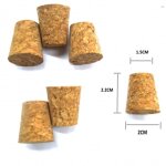 12 bouchons de lige h 2cm coniques pour bouteilles liqueur vin