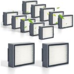 12 pack filtre de remplacement compatible pour irobot roomba e i & j series e5 e6 i1 i2 i3 i4 i5 i6 i7 ...
