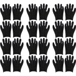 12 paires de gants en coton polyester �pais pour �quitation, absorbant la transpiration, usine noire