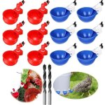 12 pcs abreuvoir poules automatique diy abreuvoir poules kit avec 1 foret, abreuvoir volaille pour l'eau ...