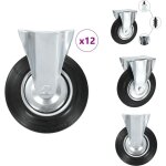 12 pcs roulettes fixes 200 mm - roulettes fixes - roulettes industrielles - roues fixes - chariots industriels ...