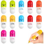 12 pcs stylo � bille r�tractable, mini vitamine pilule stylos � bille r�tractables, stylo t�lescopique ...